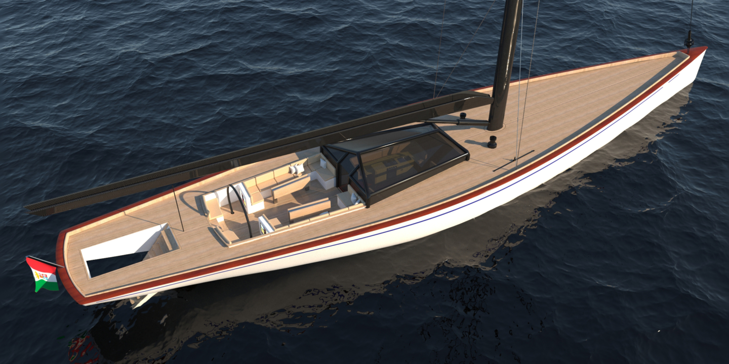 Rivellini Design - Valerio Rivellini - Rivellini design - yacht design - Rivellini Yacht Design -Rivale 78 - render - ster view