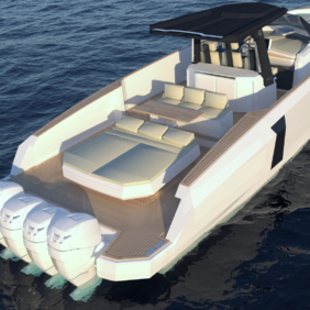 Rivellini Design - Evo Center Consolle - Evo CC - sailing render- render motori- motori fuoribordo